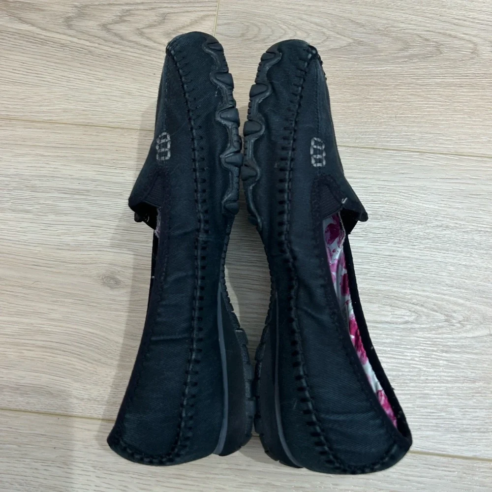 Skechers Shoes Womens Sz 7.5 Jaywalk Slip On Black Comfort Round Toe Wedge - Picture 6 of 10